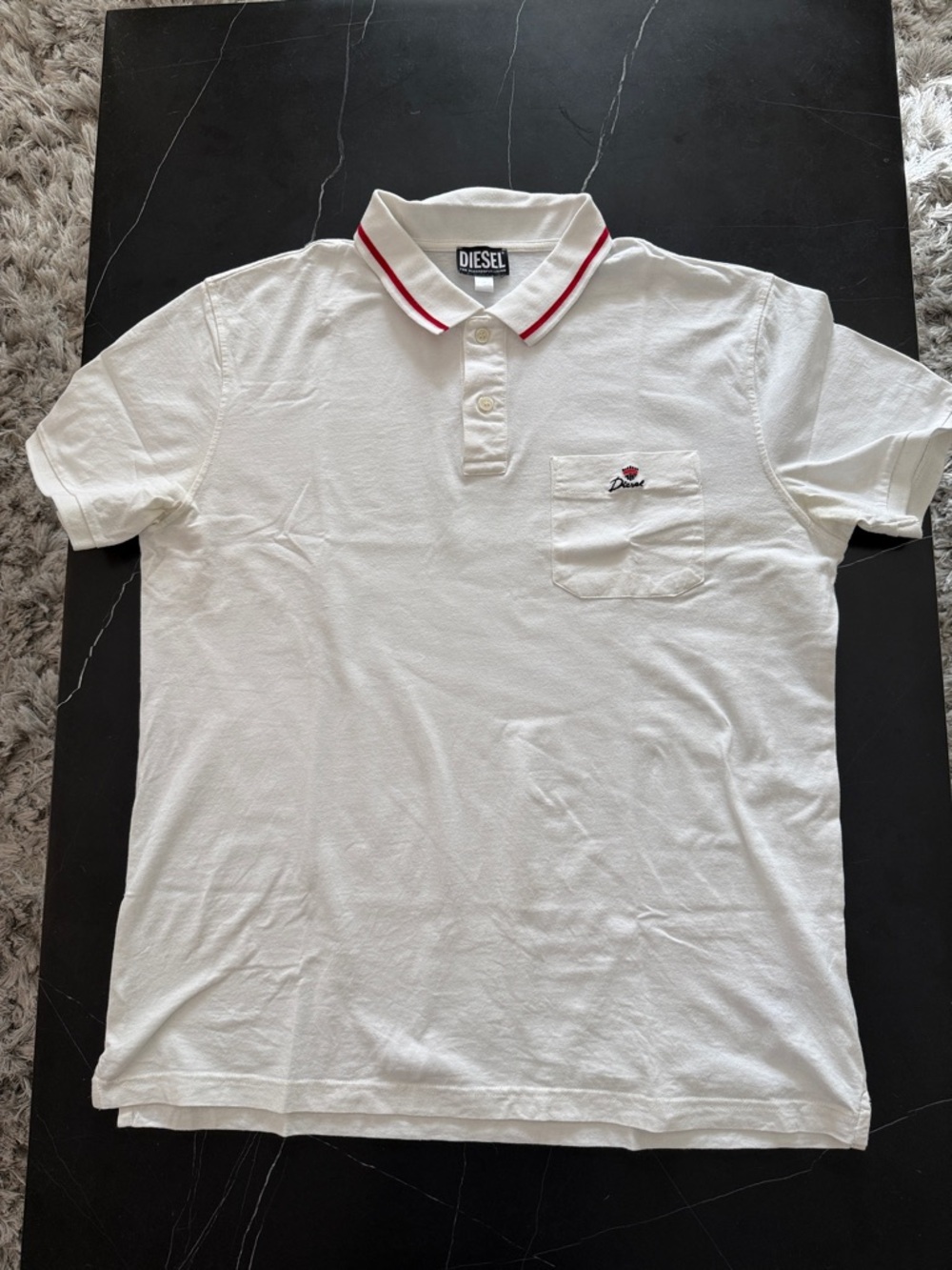 Diesel Polo with Red-Trim Collar